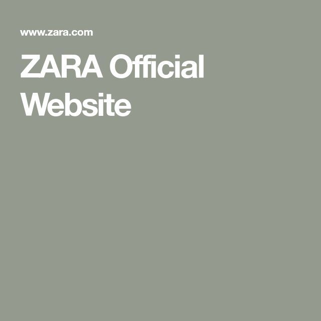 Fashion ZARA Official Website