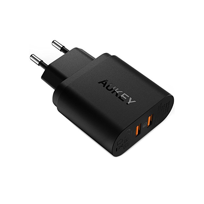 Electronics AUKEY Quick Charge 3.0 Cargador de Pared 39W Dual Puerto Cargador Móvil