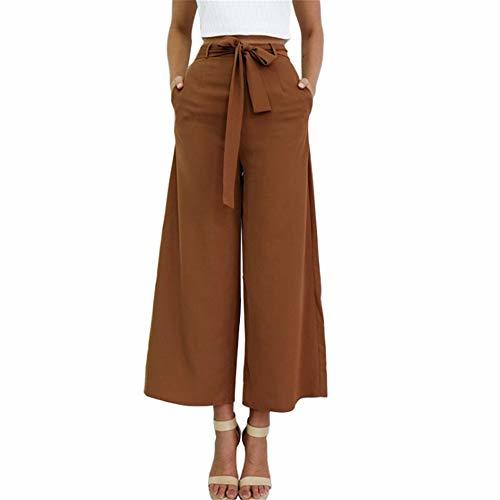 Fashion WENXIAOXU Pantalones de Mujer Pantalones Cortos Sueltos de Cintura Media Pies de