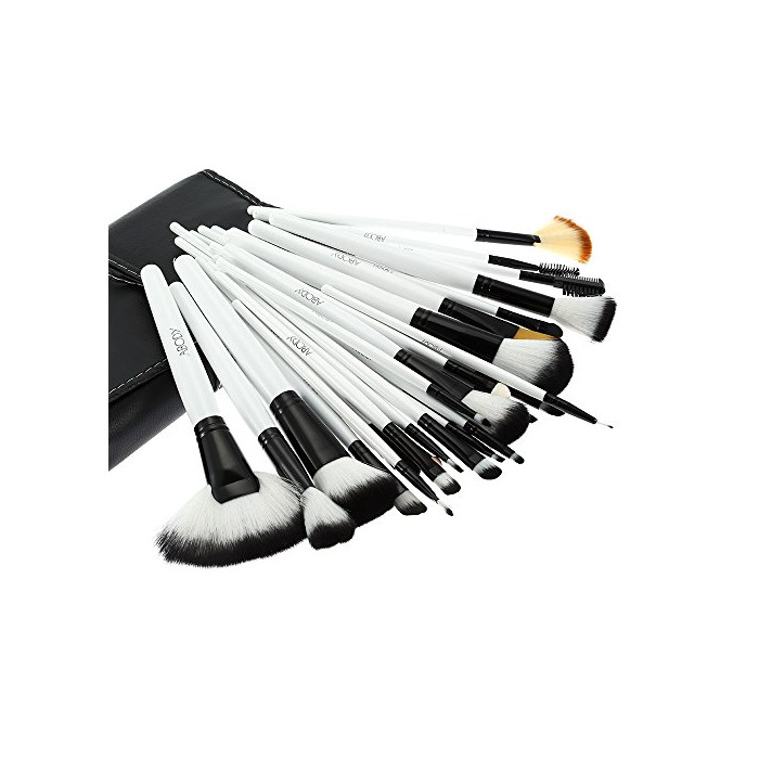 Social Set de brochas de maquillaje profesional Abody, pinceles de madera (36 piezas)
