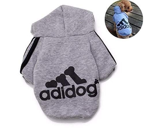 Ropa de Perros Abrigo Suéter de Algodón Caliente Suave con Capucha Nueva Camiseta Casual Adidog para Mascotas Perros Gatos