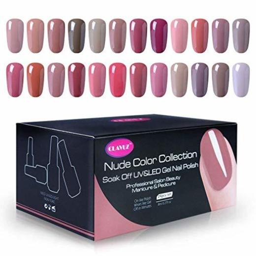 Clavuz 24pcs Kit de Esmaltes de Uñas Gel UV LED Semipermanente Serie