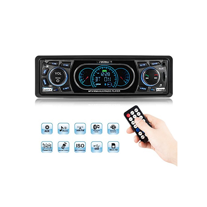 Product Favoto 1 Din 4x60W 12V Reproductor MP3 Estéreo de Audio de Coche