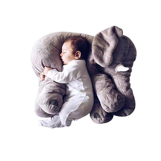 Kenmont elefante Cojín Dormido Animales elefante Almohada de algodón 100% novedad de peluche de juguete blando para decoración