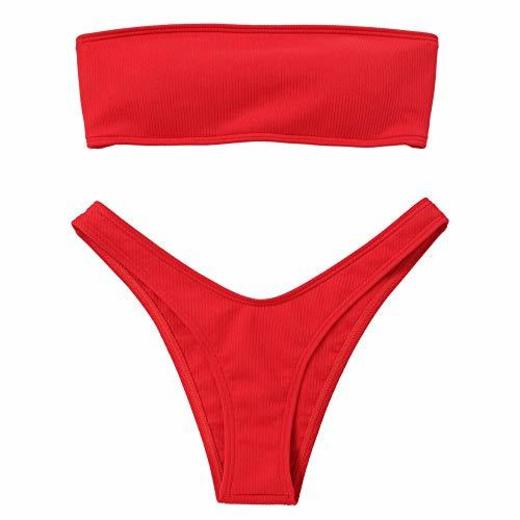 UMIPUBO Traje de Baño Mujer Bikini Bandeau Bañadores con Relleno Lazada en