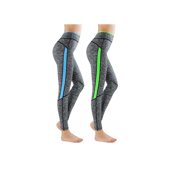 Moda Paquete de 2 L&K-II leggins para damas pantalones deportivos largos para Training