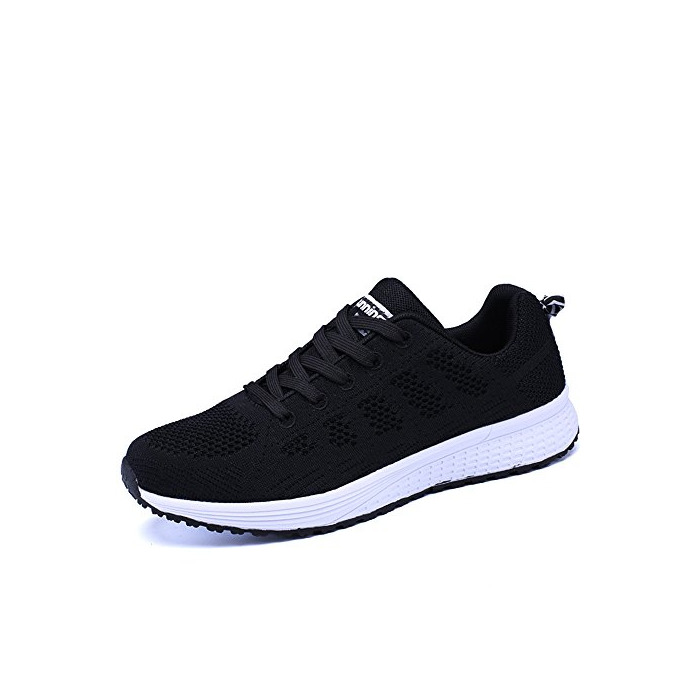 Zapatillas de Deportivos de Running para Mujer Gimnasia Ligero Sneakers Negro Azul