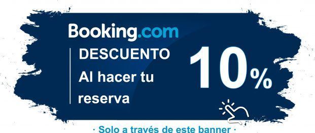 Lugar 10% de descuento para todas vuestras reservas en Booking 😊