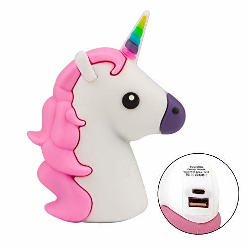 Electronic UBMSA Emoji Unicorn Cute Divertida PVC de Dibujos Animados batería Externa Cargador