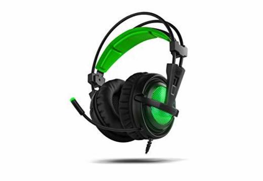 BG Xonar-X6 Binaural Diadema Negro, Verde - Auriculares con micrófono (Consola de