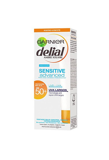 Garnier Delial Crema de Rostro y Escote Delial Sensitive Advance FPS50+