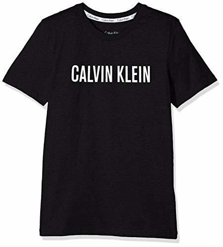 Calvin Klein SS Single tee, Camiseta Niños, Negro
