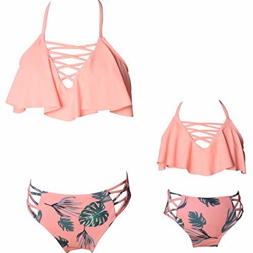 Moda Dilicwa Madre e Hija Bikinis Traje de baño Padre-Hijo Bikini Traje de