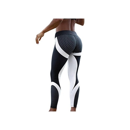 Leggings yoga mujer pantalones deportivos mujer Largos Leggings para Running Deportes 3D Impresión pantalones push up Mujer Legging Pantalon Fitness Polainas de gimnasio Amlaiworld (Negro