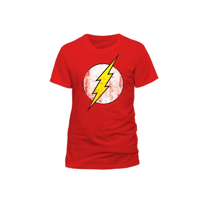 Social DC Comics- Camiseta de Flash con cuello redondo de manga corta para hombre, talla 39/40