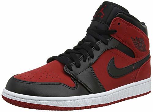 Fashion Nike Air Jordan 1 Mid, Zapatillas Altas para Hombre, Rojo