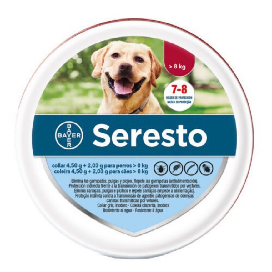 1 collar para perro Bayer"Sereto" < 8 kg.