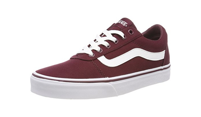 Fashion Vans Ward, Zapatillas para Mujer Rojo