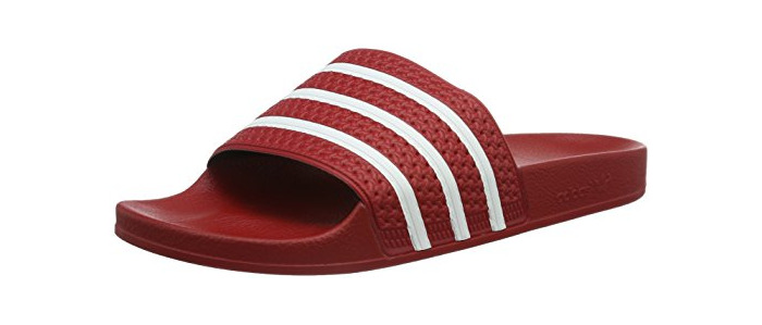 Fashion Adidas Adilette, Chanclas Hombre, Rojo