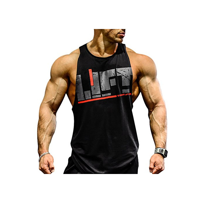 Moda Befox Camisetas Elástica de Fitness sin Mangas Tank Top Gym para Hombre