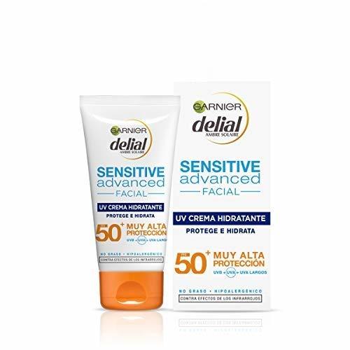 Garnier Delial Sensitive Advanced Crema Facial Hidratante Alta Protección Solar IP50+