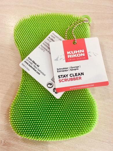 Kuhn Rikon Stay Clean Scrubber, silicona, rojo/azul