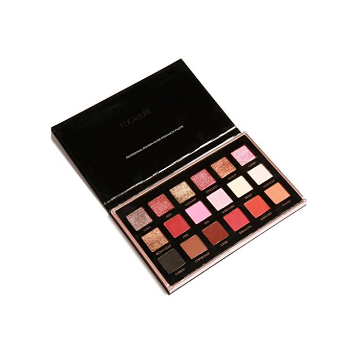 Belleza LHWY FOCALLURE 18 Colores De Sombra De Ojos Nacarados Polvo De Sombras De Colores Conjunto De Paleta Paleta De CosméTicos Mate Brillante Sombra De Ojos (A)