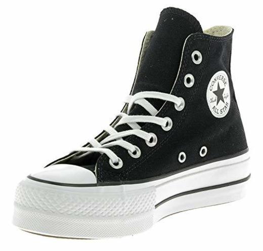 Converse Chuck Taylor CTAS Lift Hi, Zapatillas para Mujer, Negro