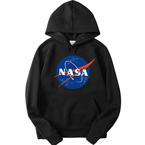 Moda LYLXS Hombre NASA Sudadera con Capucha de Bolsillo y Estampado en el