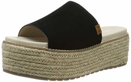 COOLWAY NEWBOR, Sandalias con Plataforma para Mujer, Negro