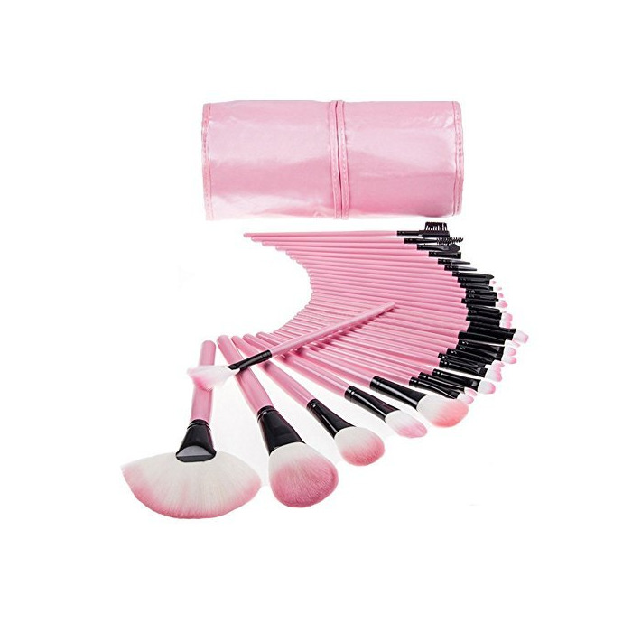 Social Juego profesional de brochas de maquillaje TopSuper® de madera, kit de maquillaje