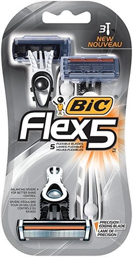 BIC Flex 5 Disposable Razor, Men, 3-Count: Beauty