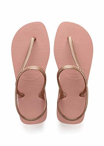 Moda Havaianas Flash Urban, Sandalias de Talón Abierto para Mujer, Dorado