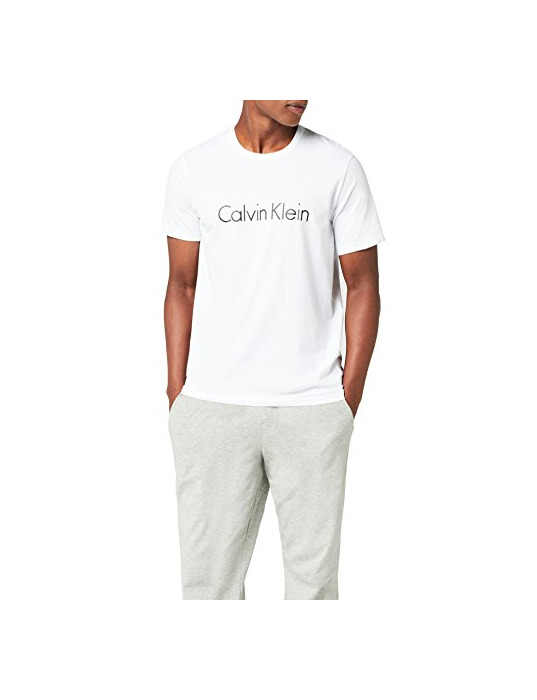 Fashion Calvin Klein S/s Crew Neck Camiseta, Blanco