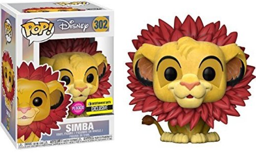 Figura POP Disney The Lion King Simba Flocked Exclusive