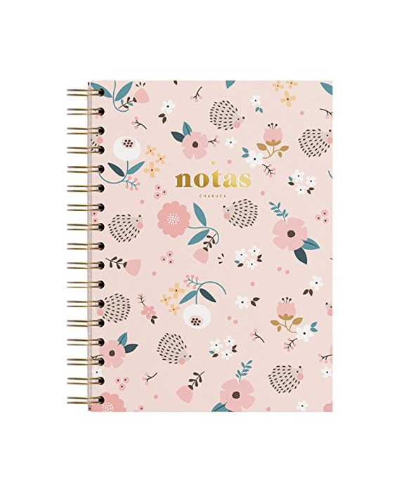 Home Charuca CU42 - Cuaderno con diseño Erizo flores