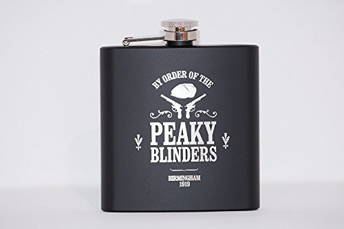 Home Petaca negra inspirada en Peaky Blinders de 170 ml