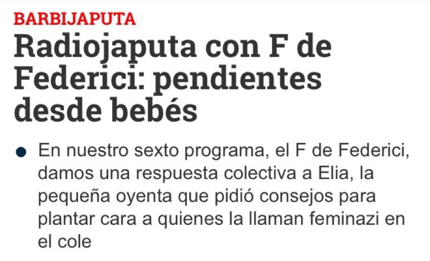 Social Pódcast F (Federicci) de Barbijaputa.
