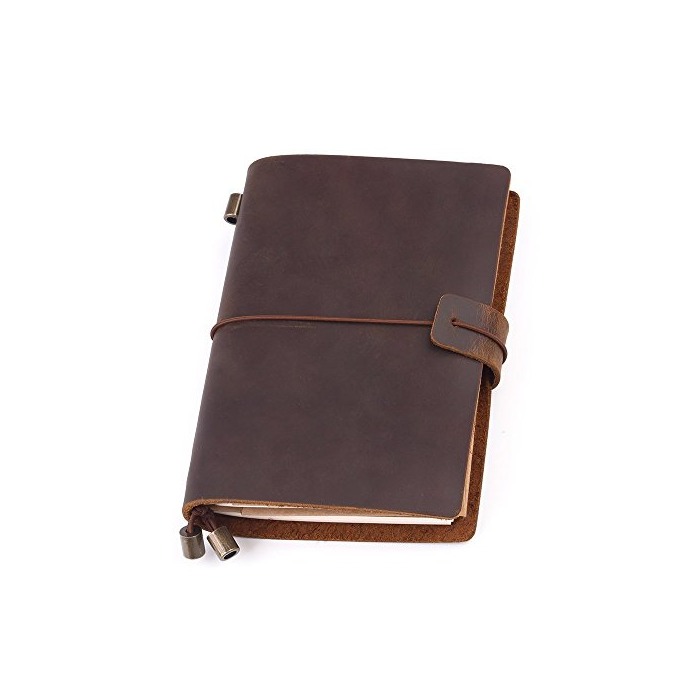 Product Cuero Cuaderno de Notas,Diario de Viaje Libreta Cuaderno Vintage Perfecto para Escribir Poesía Biblia El Mejor Regalo Recargable & Diario Cuero Hecho a mano, 13.5cm x 10.5cm