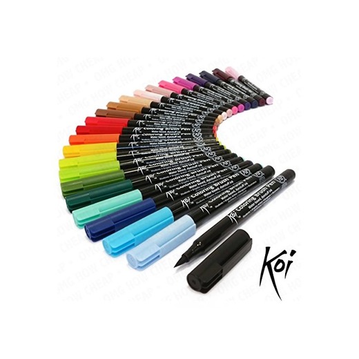 Marcadores de pincel flexible, de Koi