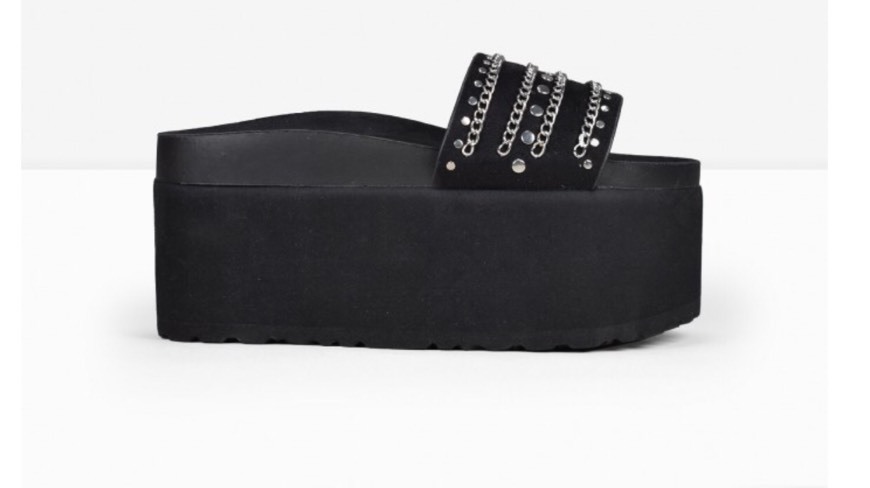 Moda Sandalias negras plataforma