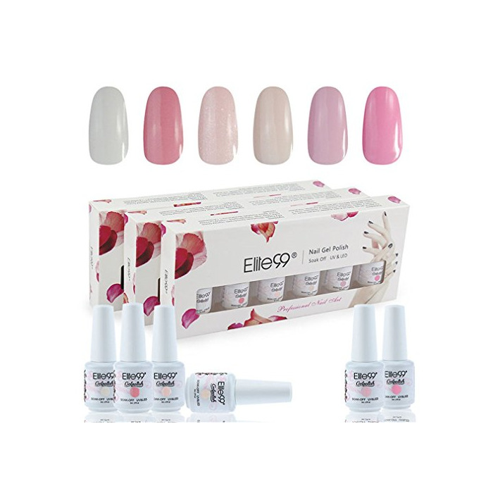 Belleza Elite99 Kit Uñas de Gel Esmalte Semipermanente 6pcs Colore Gel Coat Shellac