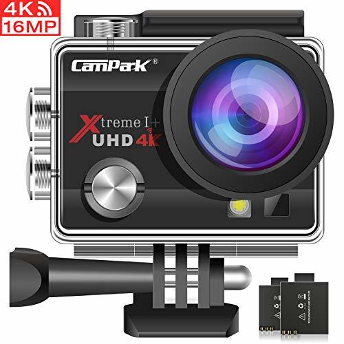 Productos Campark ACT74 Camara Deportiva 4K 16MP WiFi 30M Impermeable con 2 Baterías