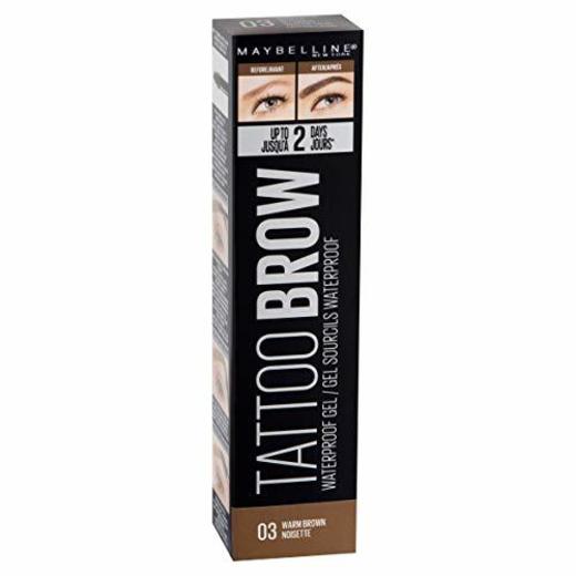 Maybelline New York Tattoo Brow Gel Tinte de Cejas 2 Días tono