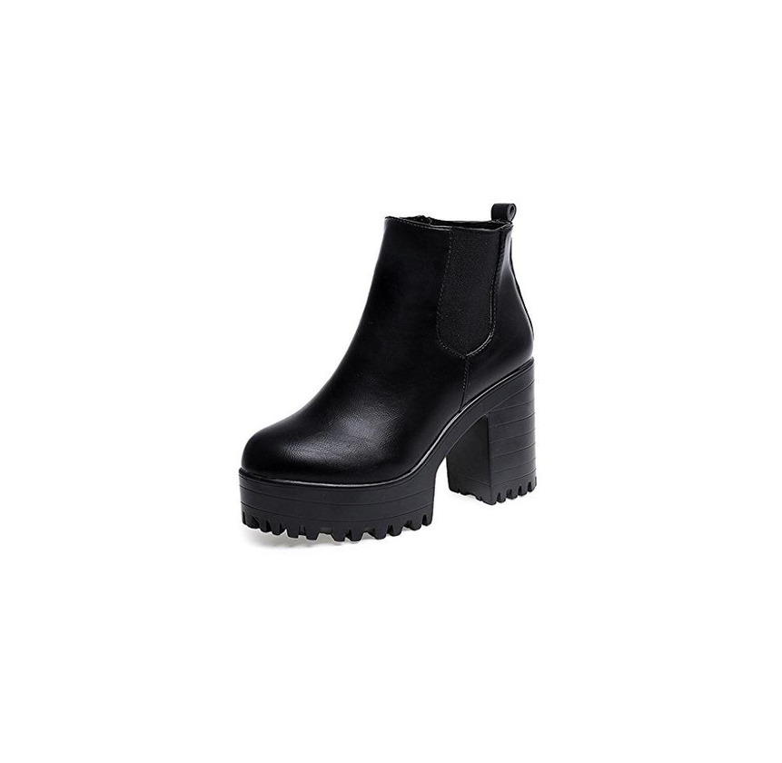 Fashion Botas de cuero con plataforma, de Holacha