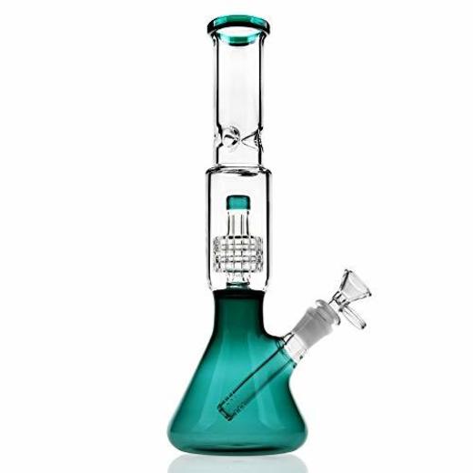 REANICE Percolator bong 14.5mm bong Altura 29.5cm Verde narguile bubblers bong