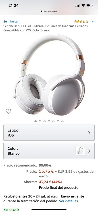 Moda Auriculares Sennheiser HD 4.30