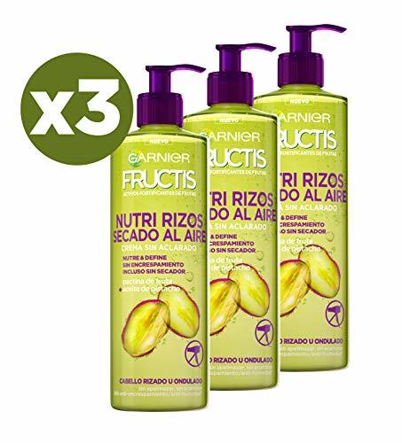 Belleza Garnier Fructis Nutri Rizos, Crema de Peinado sin Aclarado para Cabello Rizado