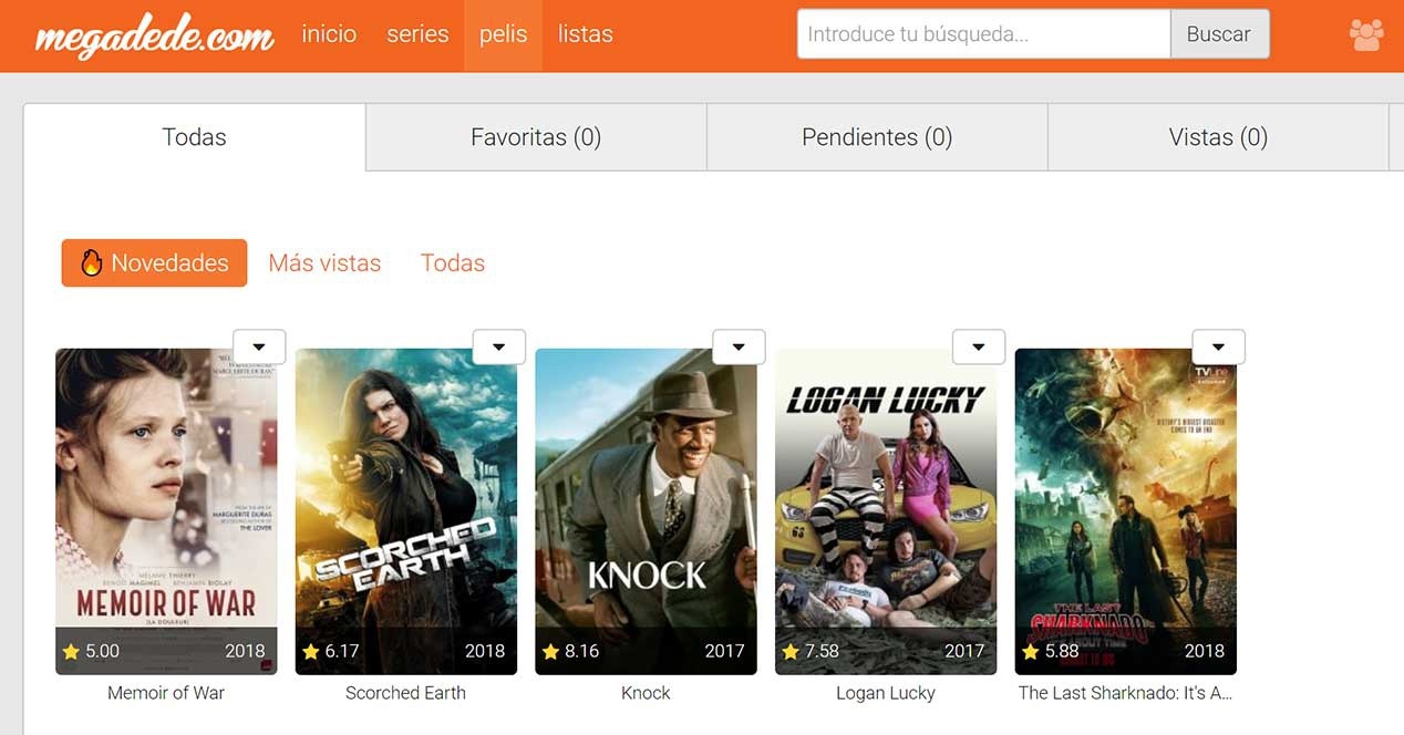 App megadede | tu web de series y películas