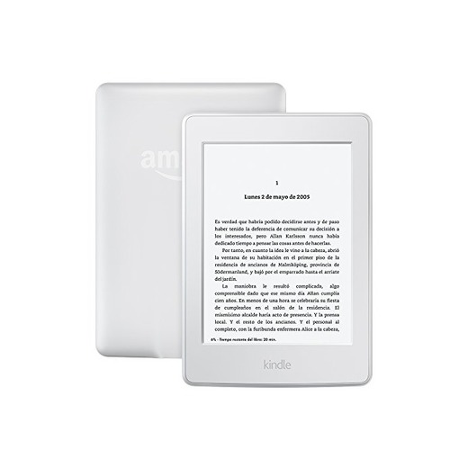 E-reader Kindle Paperwhite, pantalla de 6" (15,2 cm) de alta resolución (300 ppp) con luz integrada, wifi (Blanco)